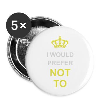 I prefer not to - Buttons small 1''/25 mm (5-pack) - white - Front