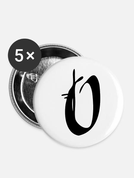 O - Buttons klein 25 mm (5er Pack) - Weiß