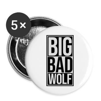 big bad wolf quote - Buttons small 1''/25 mm (5-pack) - white - Front