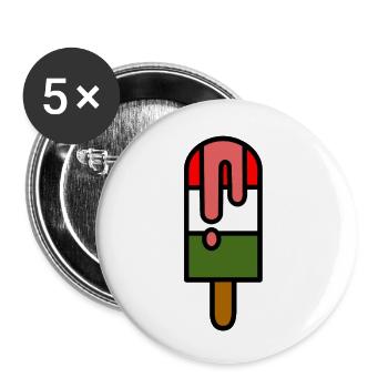 Lolly pop - Buttons small 1''/25 mm (5-pack) - white - Front