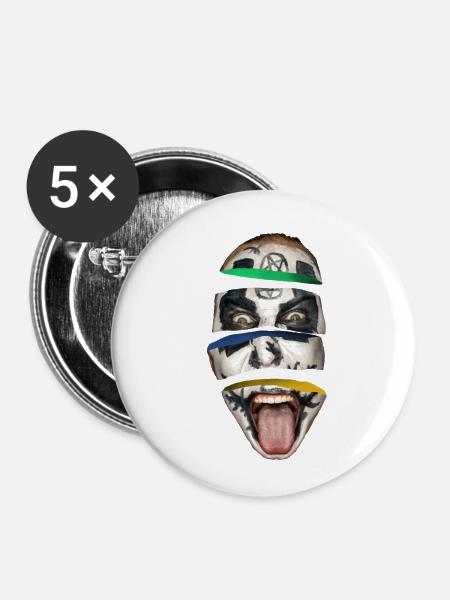 Head - Buttons klein 25 mm (5er Pack) - Weiß