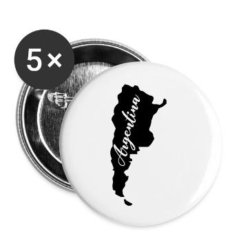 Argentina Outline - Buttons small 1''/25 mm (5-pack) - white - Front