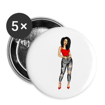 Sisters In Science - Buttons small 1''/25 mm (5-pack) - white - Front