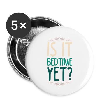 schlafenszeit schlafen - Buttons klein 25 mm (5er Pack) - Weiß - Vorne