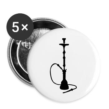hookah - Buttons small 1''/25 mm (5-pack) - white - Front