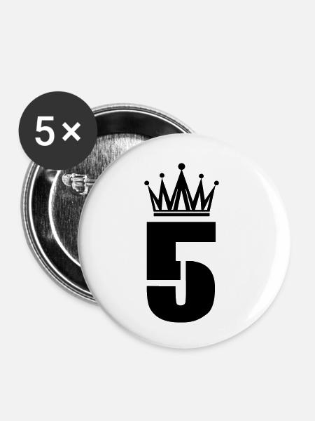5 - Buttons klein 25 mm (5er Pack) - Weiß