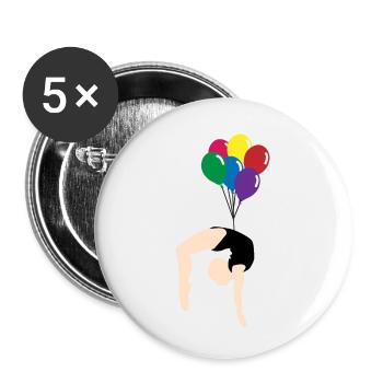 Balloon - Buttons small 1''/25 mm (5-pack) - white - Front