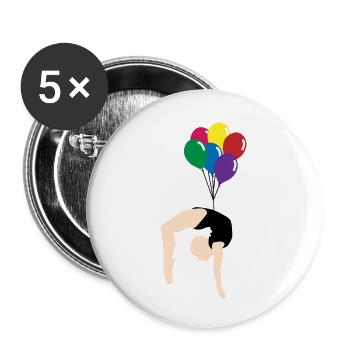 Balloon - Buttons small 1''/25 mm (5-pack) - white - Front