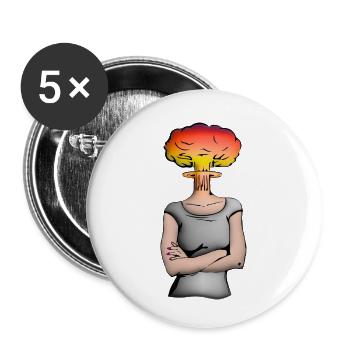 Face Fist3 - Buttons small 1''/25 mm (5-pack) - white - Front