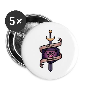 PnP roll advantage - Buttons klein 25 mm (5er Pack) - Weiß - Vorne