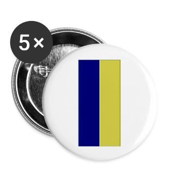 Blue Yellow Colors - Buttons small 1''/25 mm (5-pack) - white - Front
