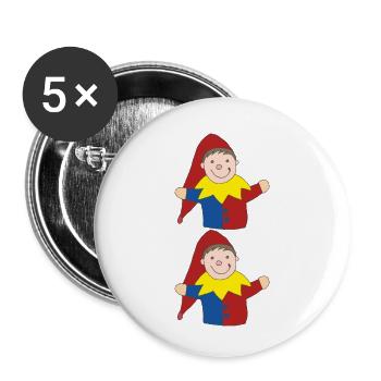 Punch and Judy Double - Buttons small 1''/25 mm (5-pack) - white - Front