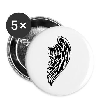 Aile - Lot de 5 petits badges (25 mm) - blanc - Devant