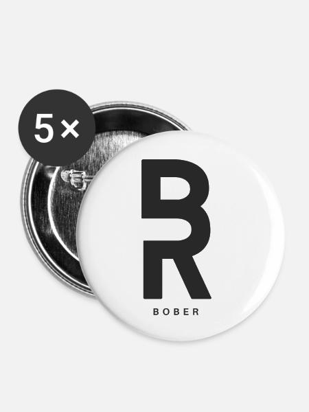 Bober - Buttons klein 25 mm (5er Pack) - Weiß