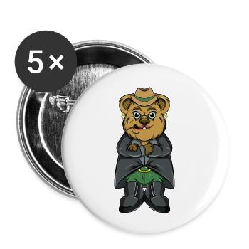 Lenia, Quokka - Buttons klein 25 mm (5er Pack) - Weiß - Vorne
