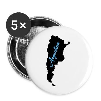 Argentine - Lot de 5 petits badges (25 mm) - blanc - Devant