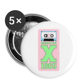 1965 Generation X psichedelic - Buttons klein 25 mm (5er Pack) - Weiß - Vorne