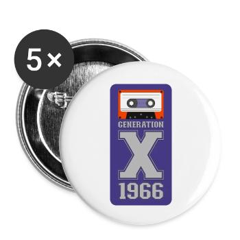 1966 Generation X space - Buttons small 1''/25 mm (5-pack) - white - Front