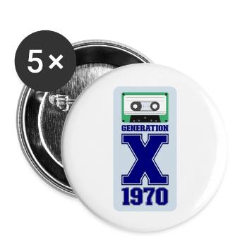 1970 Generation X disco - Buttons small 1''/25 mm (5-pack) - white - Front