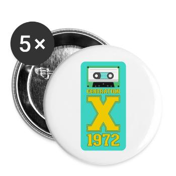 1972 Generation X Glam Rock - Buttons small 1''/25 mm (5-pack) - white - Front