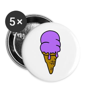 eis - Buttons klein 25 mm (5er Pack) - Weiß - Vorne