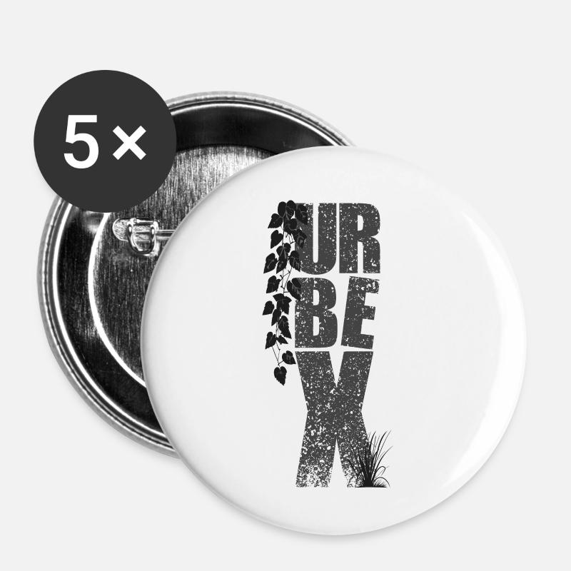 URBEX - Buttons small 1''/25 mm (5-pack) - white