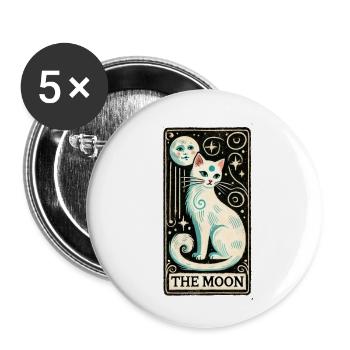 The Moon Tarot - Buttons small 1''/25 mm (5-pack) - white - Front