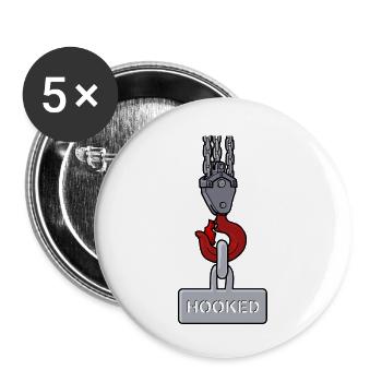 1267 crochet hooked 1 - Buttons small 1''/25 mm (5-pack) - white - Front