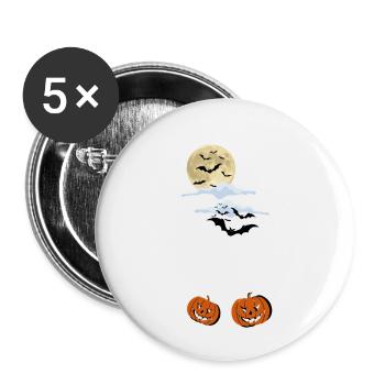 La veille d’Halloween - Lot de 5 petits badges (25 mm) - blanc - Devant