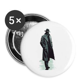 MYSTERY SOLVER - Buttons small 1''/25 mm (5-pack) - white - Front