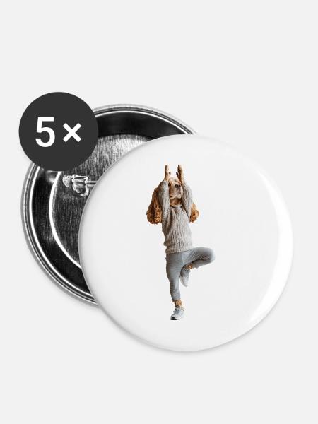 Cocker Spaniel - Buttons klein 25 mm (5er Pack) - Weiß