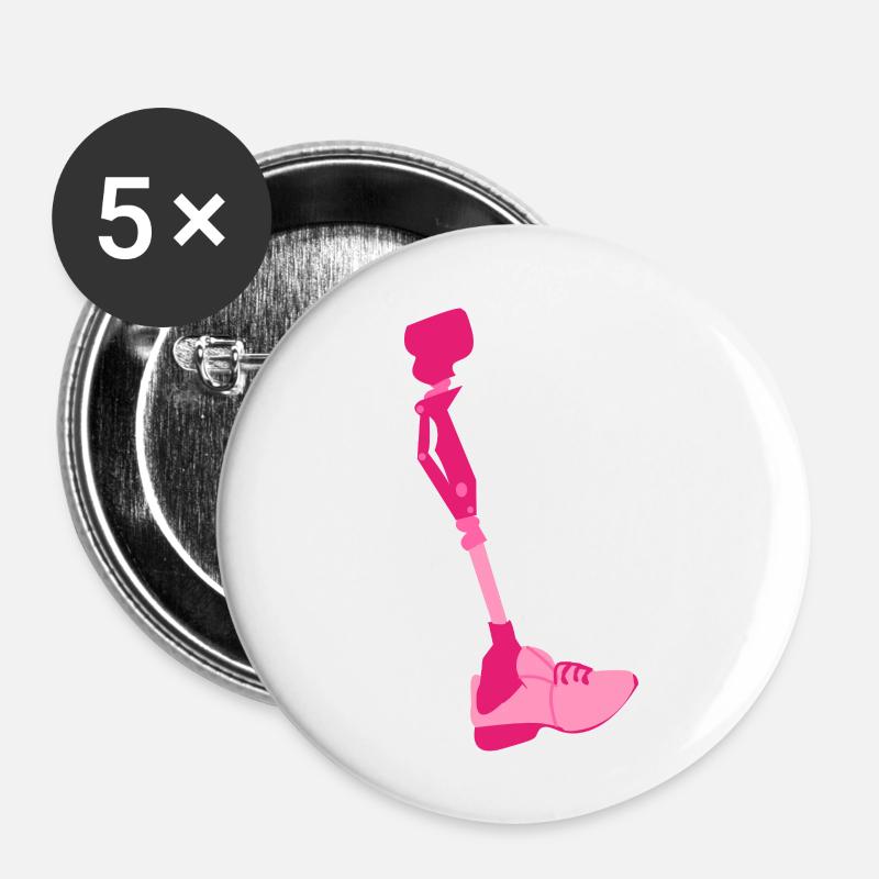 Prosthesis Power – Pink Edition - Buttons small 1''/25 mm (5-pack) - white