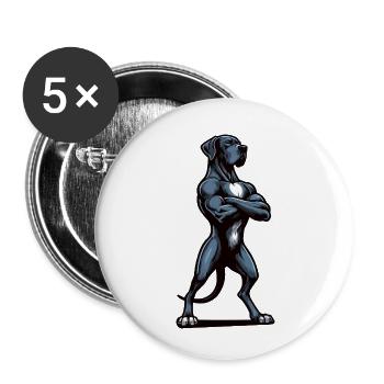 Great Dane Great Dane Owner Great Dane Fan - Buttons small 1''/25 mm (5-pack) - white - Front