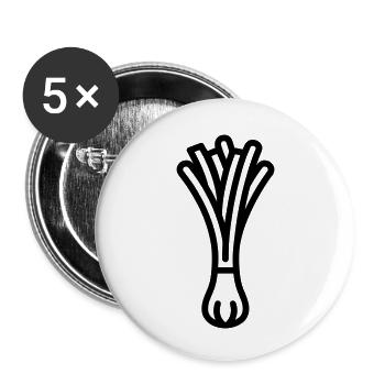 leek - Buttons small 1''/25 mm (5-pack) - white - Front