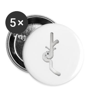 Don Giordano - Lot de 5 petits badges (25 mm) - blanc - Devant
