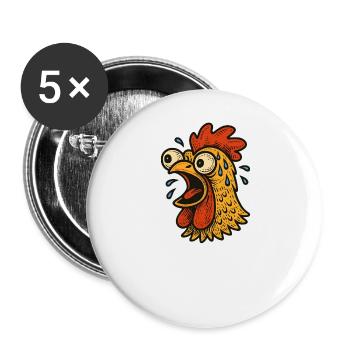 J’essaie de faire entendre ce dicton - Lot de 5 petits badges (25 mm) - blanc - Devant