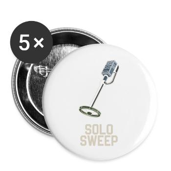 Introverted metal detector hobbyist - Buttons small 1''/25 mm (5-pack) - white - Front