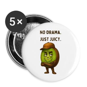 Héros néo-zélandais Pas de drame Juste juteux - Lot de 5 petits badges (25 mm) - blanc - Devant