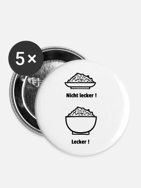 Leckere Bowl - Buttons klein 25 mm (5er Pack) - Weiß