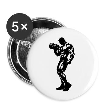 Fitness Silhouette Dumbbell - Buttons small 1''/25 mm (5-pack) - white - Front