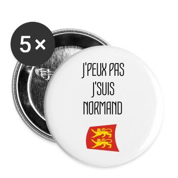 I can't I'm Norman - Normandy - Buttons small 1''/25 mm (5-pack) - white - Front