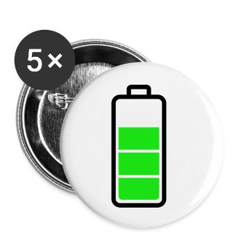 low battery - Buttons small 1''/25 mm (5-pack) - white - Front