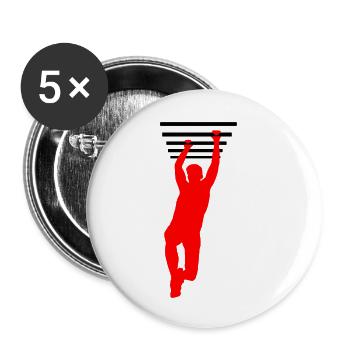 OCR Grip – Hanging Bars Design - Buttons small 1''/25 mm (5-pack) - white - Front