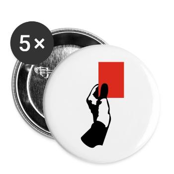 Rote Karte! - Buttons small 1''/25 mm (5-pack) - white - Front