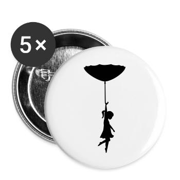 all good things come from above - Buttons small 1''/25 mm (5-pack) - white - Front