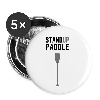 SUP Stand Up Paddle - Buttons klein 25 mm (5er Pack) - Weiß - Vorne