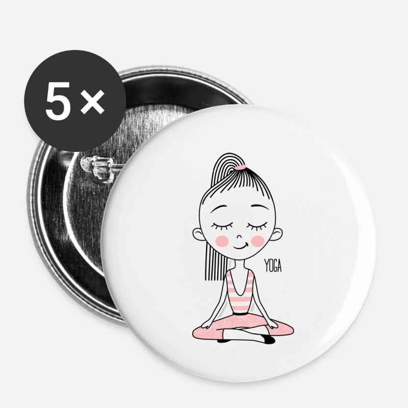 yoga - Buttons small 1''/25 mm (5-pack) - white