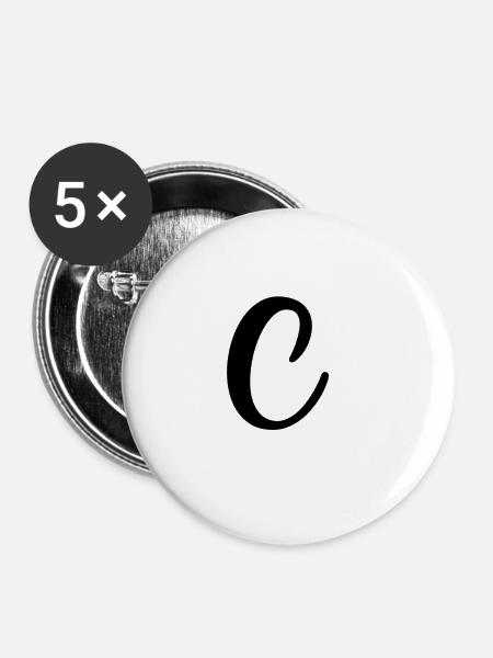 C - Buttons klein 25 mm (5er Pack) - Weiß