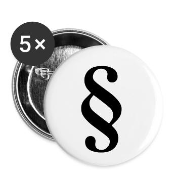 Paragraph saying lawyer law profession gift - Buttons small 1''/25 mm (5-pack) - white - Front