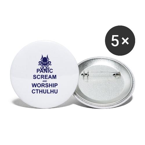 Panic Scream and Worship Cthulhu - Buttons klein 25 mm (5er Pack)